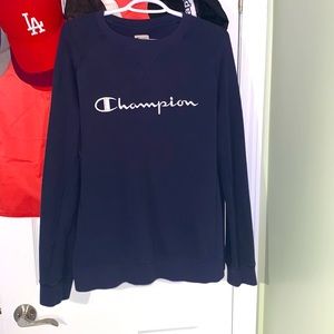 Mens Large Champion Royal Blue Crewneck
